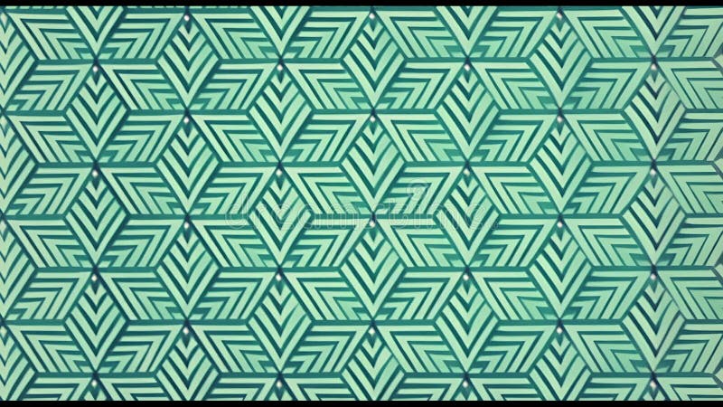 Animation of green shapes moving on black background stock footage