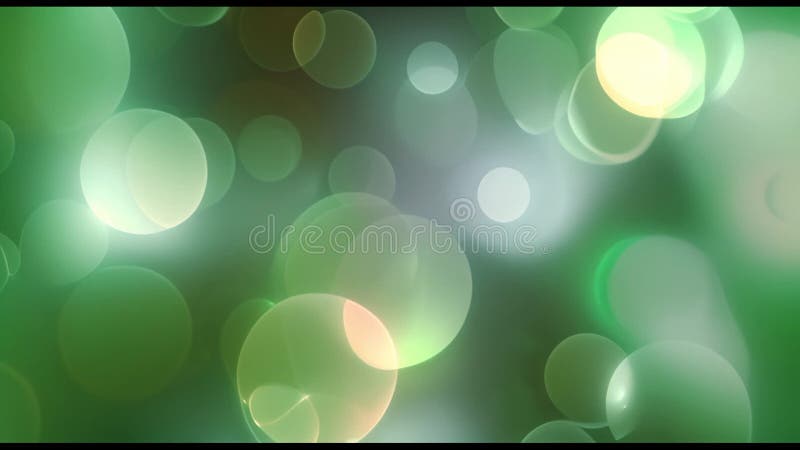 Animation of green spots moving on green background stock video