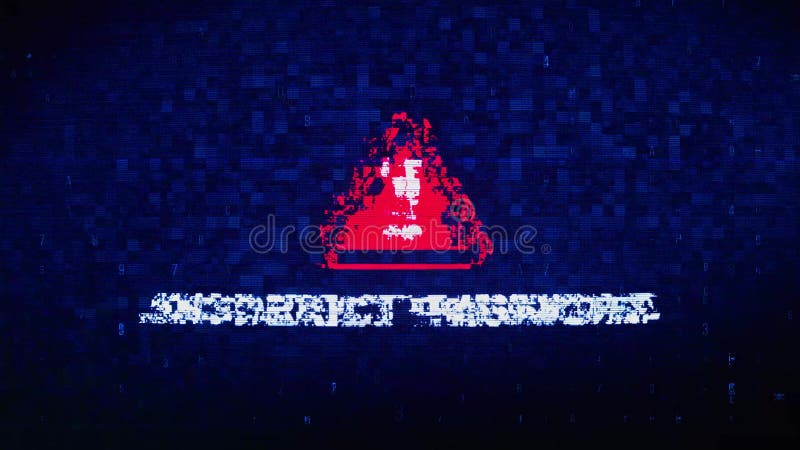 Animation incorrecte de boucle d'erreur d'effet de déformation de problème de tic de bruit de Digital des textes de mot de pass illustration libre de droits