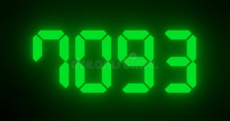 Digital Timer Clock Black Green - Stock Motion Graphics