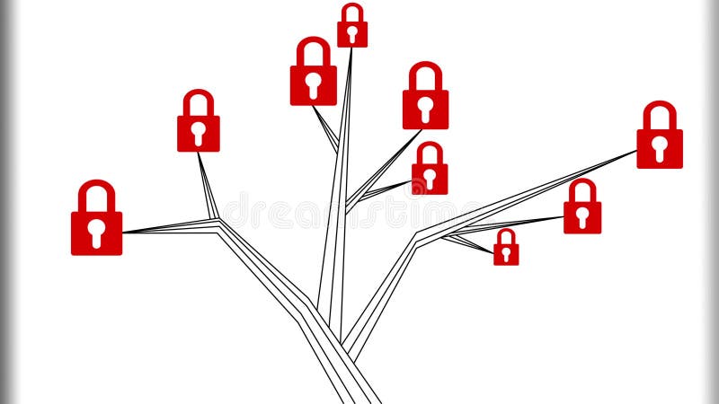 Animation of the internet security royalty free illustration