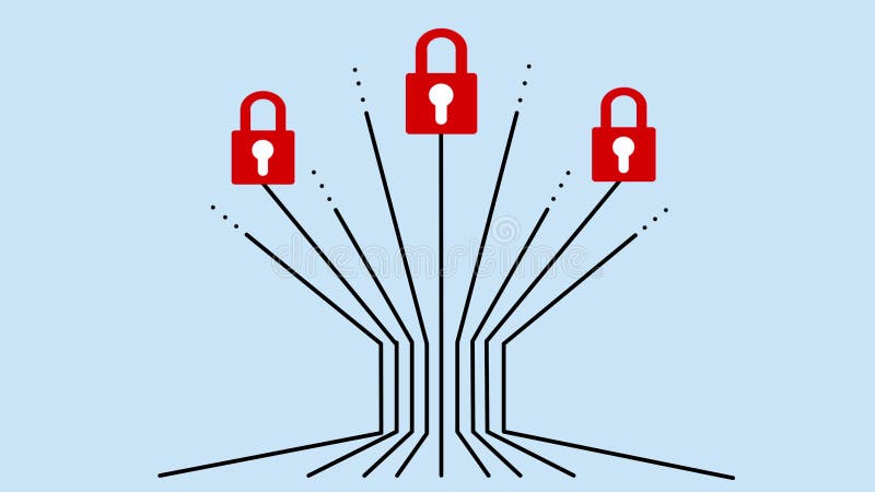 Animation of the internet security stock illustration