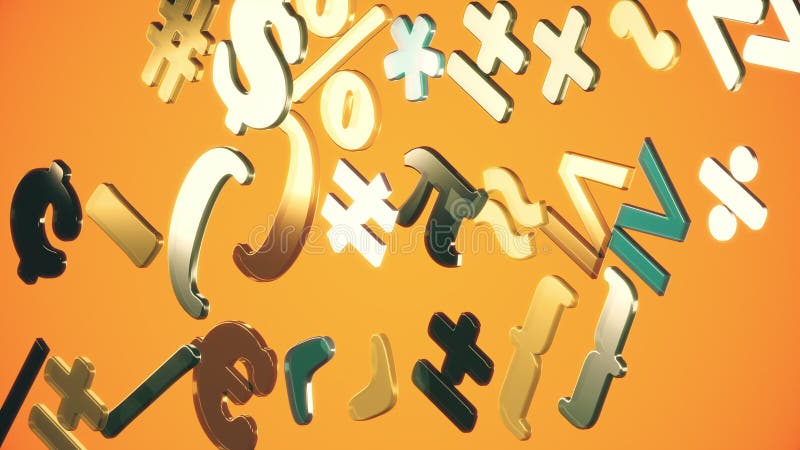 Animation of Math Symbols Moving Back and Forth in Slow Subtle Motion