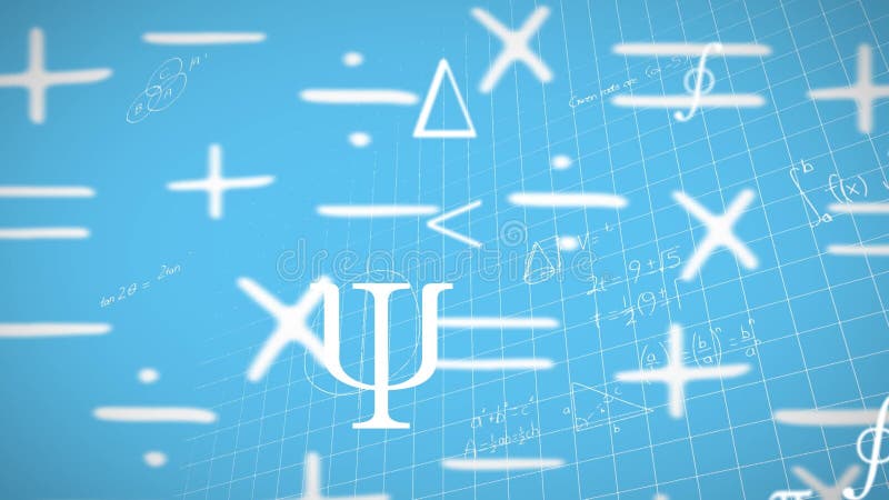Animation of Mathematical Equations on Blue Background Stock Video ...