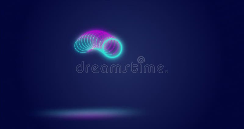 Animation of moving looping circles against abstract background royalty free illustration