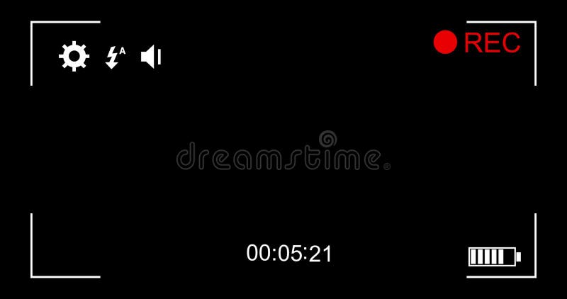 Animation numÃ©rique de l'Ã©cran de camÃ©scope 4k illustration de vecteur
