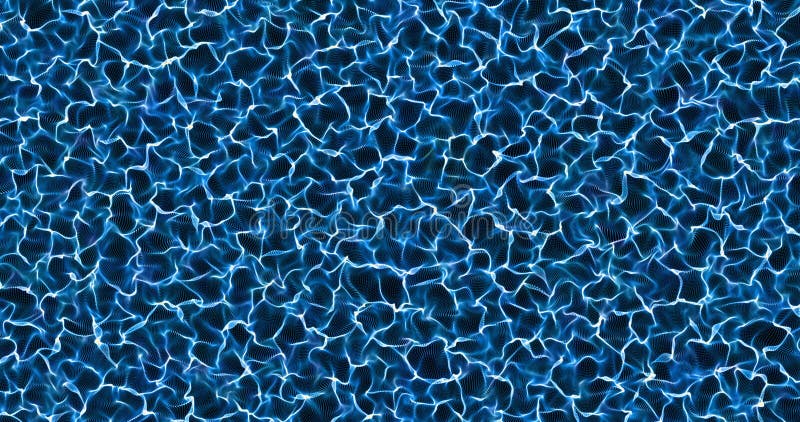 Animation numérique de la piscine bleue au fond causalité ondulée et flux avec mouvement des vagues illustration libre de droits