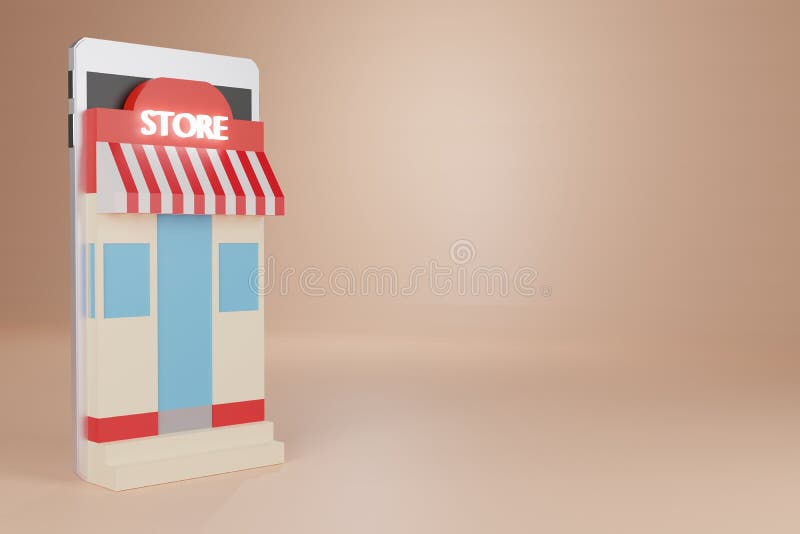 Animation Online Shopping E-commerce, Store, Box and Delivery Trucks on  Smartphone,3d Rendering Stock Illustration - Illustration of lifestyle,  home: 179525014