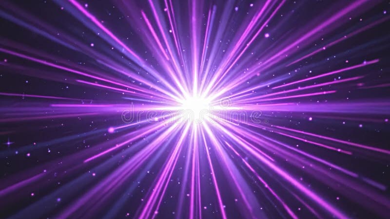 Animation optical lens flare effect, a powerful violet and silver Generative AI stock illustration