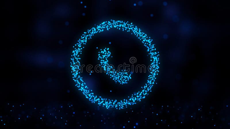 Animation of plexus network from phone symbol on colorful background with flowing of plexus particles. Animation of royalty free illustration