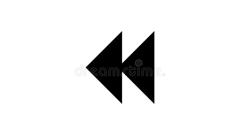 Animation of Rewind Symbol on White Transparent ...
