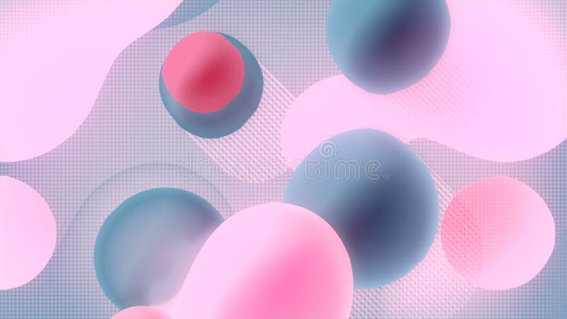 Animation sans couture de boucle de rendu 3d avec la forme liquide. Composition abstraite 4k illustration de vecteur
