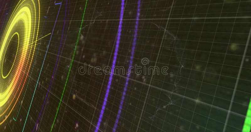 Animation of scope scanning on black background royalty free illustration