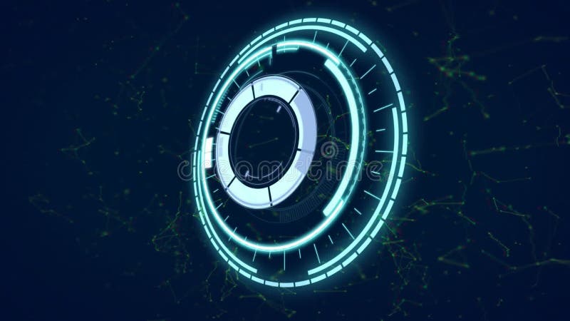 Animation of scope scanning on black background stock illustration