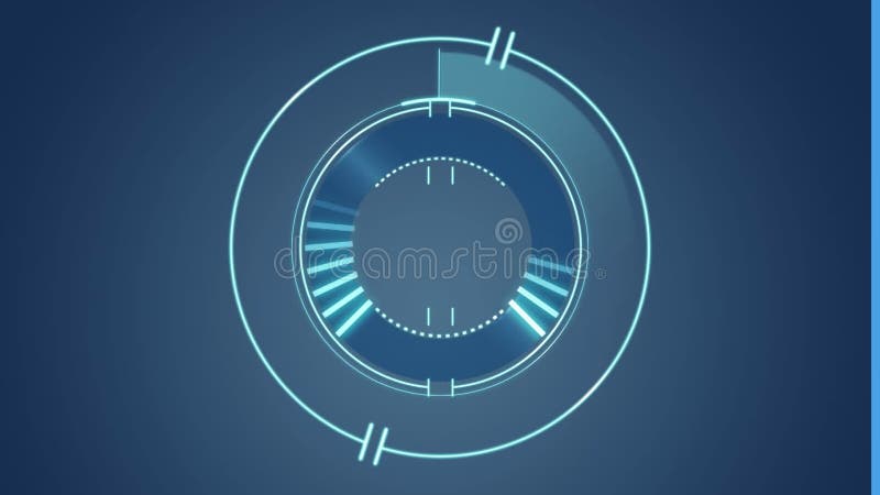 Animation of scope scanning on blue background royalty free illustration