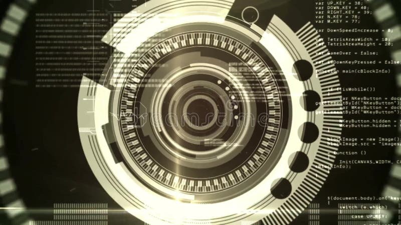Animation of scope scanning and data processing stock illustration