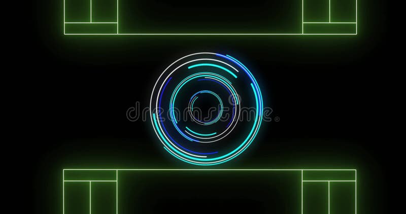 Animation of scope scanning over neon stadium stock illustration