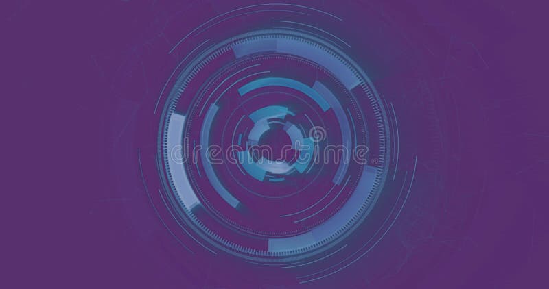 Animation of scope scanning over purple background vector illustration