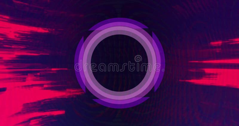 Animation of scope scanning over red shapes vector illustration