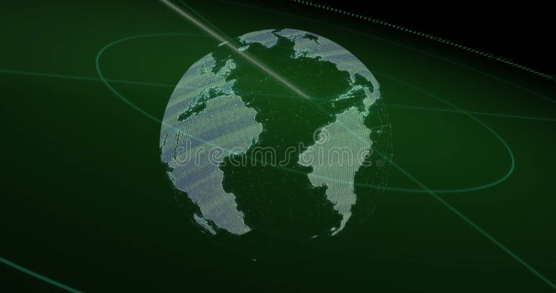 Animation of scope scanning over spinning globe royalty free illustration
