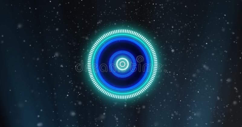 Animation of scope scanning over white spots royalty free illustration