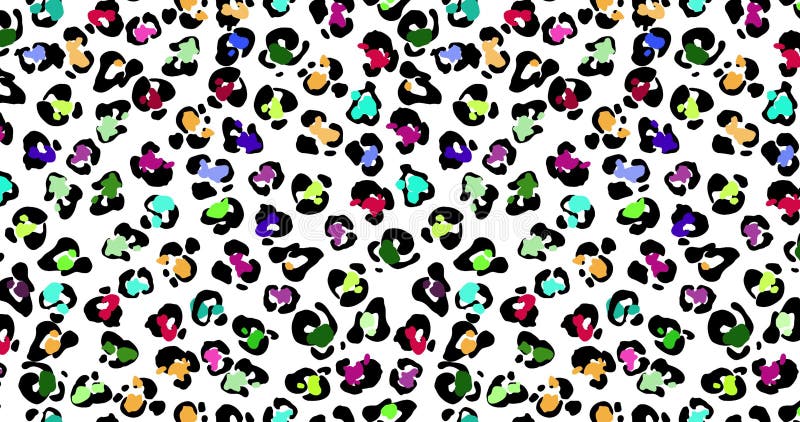 Seamless jungle leopard skin pattern stock illustration