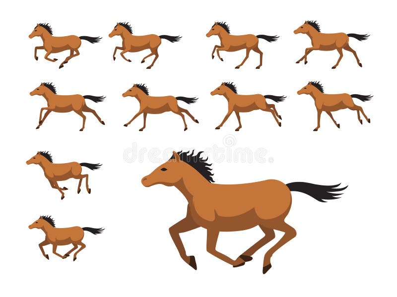Animation Sequence Horse Running Cartoon Vector Illustration Stock Vector - Illustration of gallop, fast: 106870310 Animation Sequence Horse Running Cartoon Vector Illustration Stock Vector - Illustration of gallop, fast: 106870310