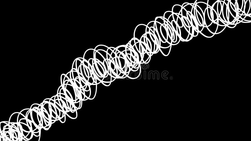 Animation simple fumée blanche sur écran noir. illustration stock
