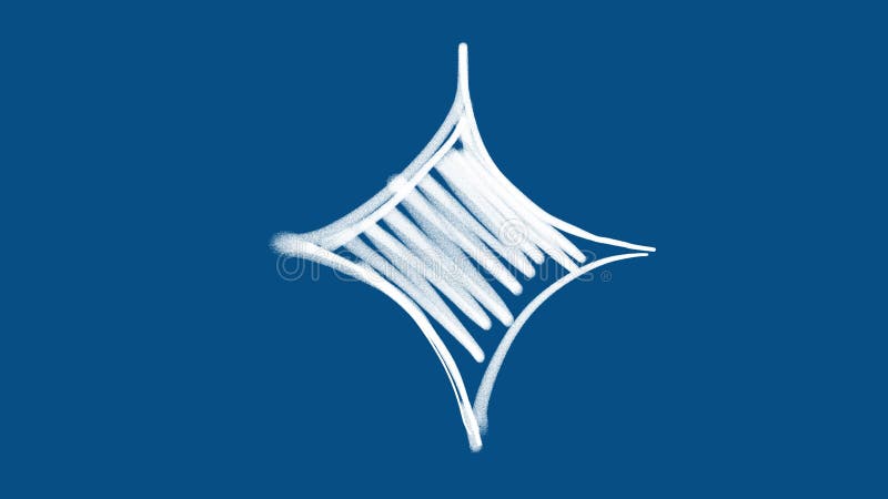 Animation sketch star avec pulsation sur écran bleu. illustration de vecteur