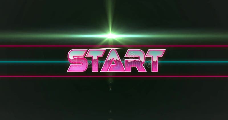 Animation of start text over light spot royalty free illustration