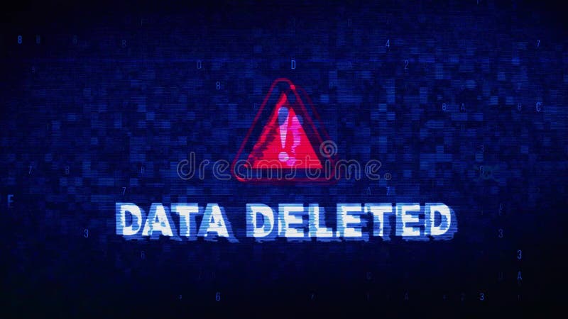 Animation supprimée par données des erreurs d'effet de déformation de problème de tic de bruit de Digital des textes illustration stock