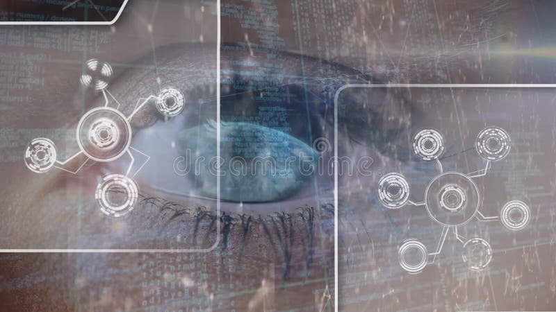 Animation von Globus und Netzwerk von Verbindungen mit Icons über blauen Hintergrund stock video footage