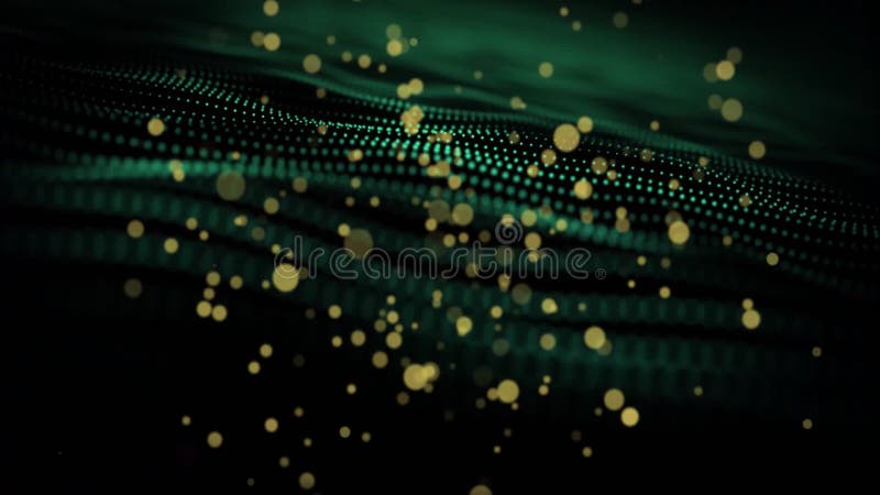 Animation of yellow spots over green spots stock video footage