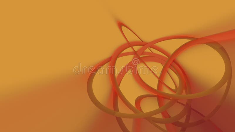 Animationgolden les anneaux revenant vers le bas illustration stock