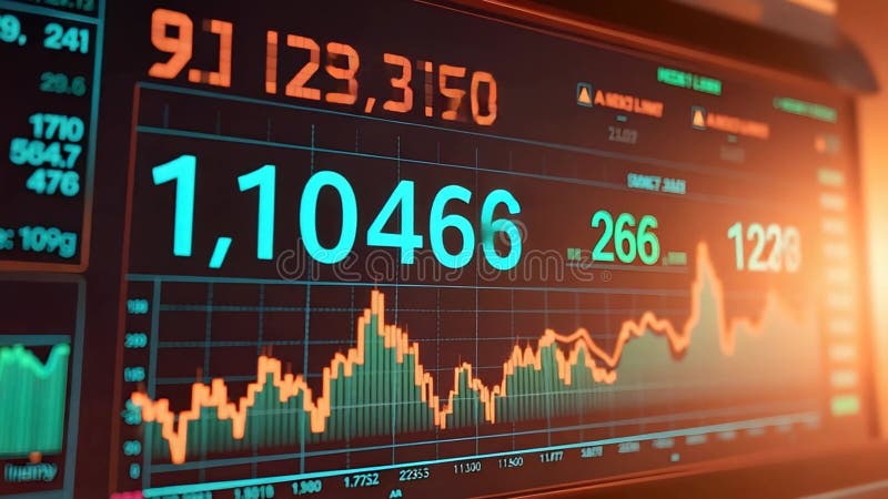 Animations sur les marchés boursiers présentations financières illustration stock