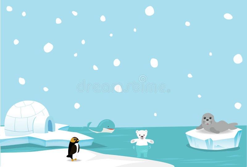 Animaux arctiques illustration libre de droits Animaux arctiques illustration libre de droits