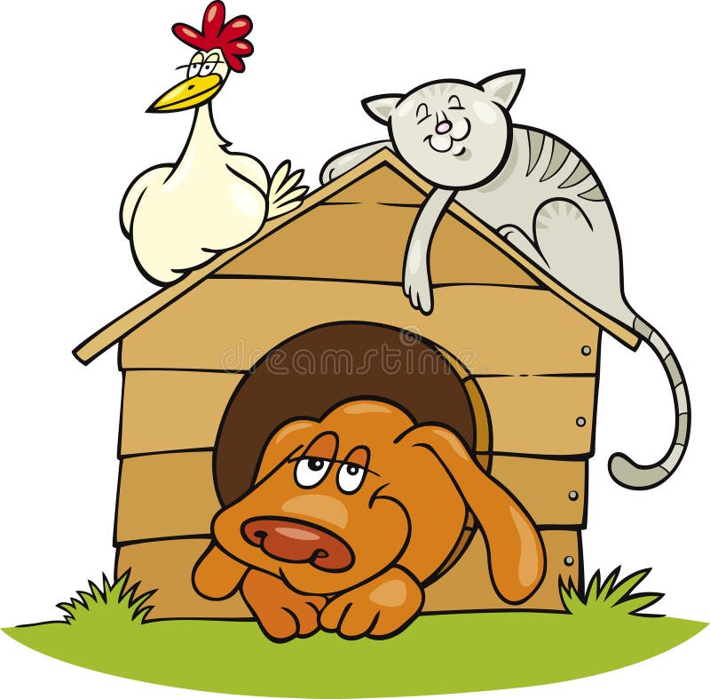 Illustration of Happy farm animals. Illustration of Happy farm animals