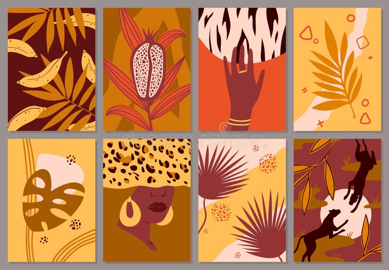 Léopard Afrique Exotique Gros Chat Sauvage Assis Parmi Les Feuilles  Tropicales Vertes De La Jungle Illustration de Vecteur - Illustration du  exotique, retrait: 245865787