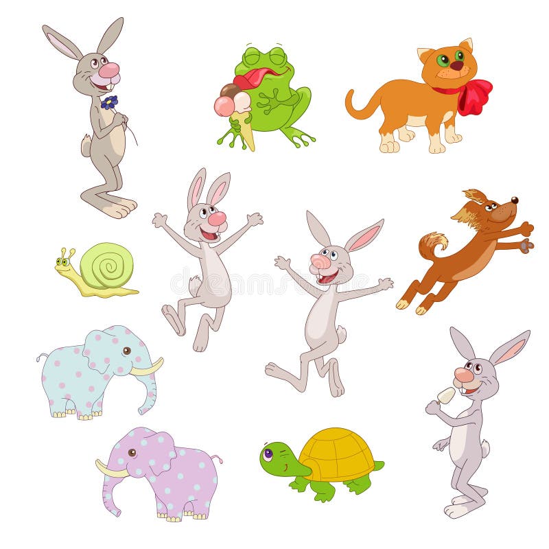 Animaux heureux illustration de vecteur Animaux heureux illustration de vecteur