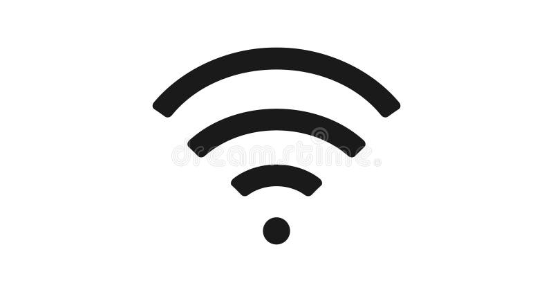 Animazione del segnale wifi. stato della rete. connessione wifi video 4k in 60 fps. stato Internet illustrazione vettoriale