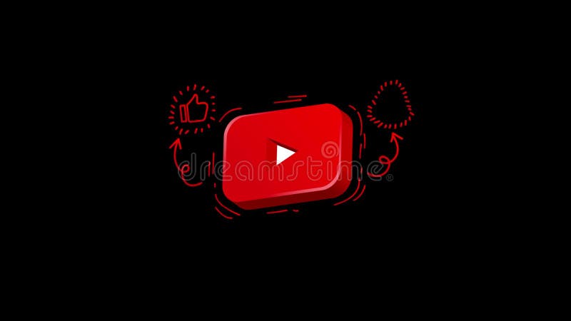 Animazione video youtube, icona dell'app logo del sito social media