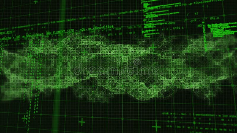 Animația prelucrării datelor pe un șir adn vector illustration