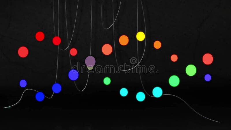 Animația șirului adn prin conexiuni vector illustration