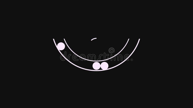 Animație cu bilă circulară în sens opus, încărcând design grafic punctual simplu, punct minimalist, rotit într-o țeavă royalty free illustration