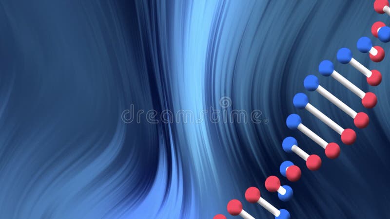 Animație a lanțului adn pe fundal albastru stock footage