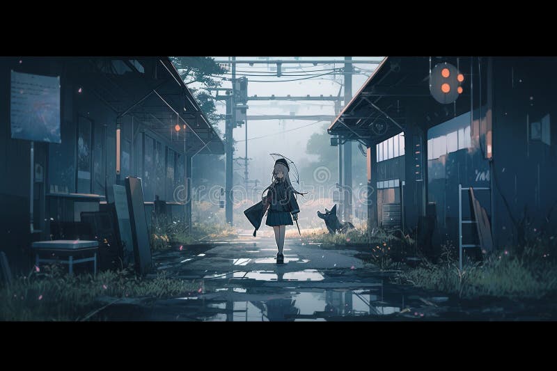 Anime. Anime Girl , Cyberpunk, Steampunk, Sci-fi, Fantasy. Japanese  Animation, Hand-drawn and Computer-generated Stock Illustration -  Illustration of dramatic, lover: 276606699