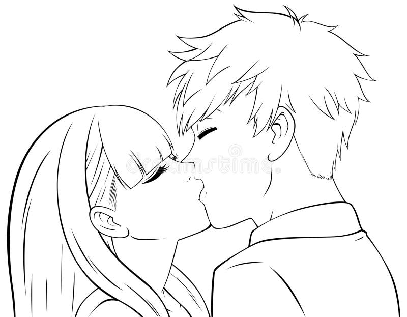 Anime Boy And Girl Drawing by KittenLover  DragoArt