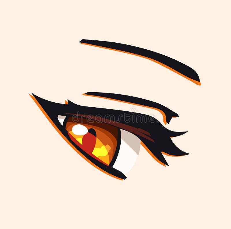 How to draw an anime eyes side view  Quora