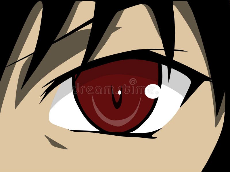 Happy anime face. Manga style closed eyes, little - Stock Illustration  [65574636] - PIXTA