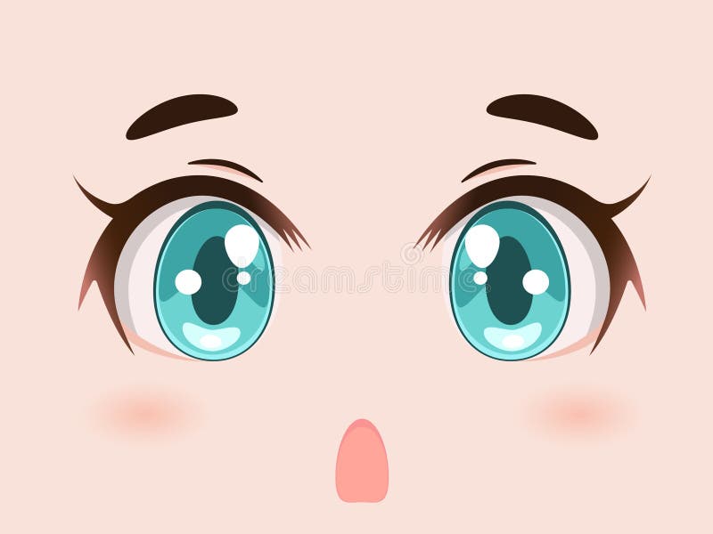 Real eyes anime manga girls Royalty Free Vector Image